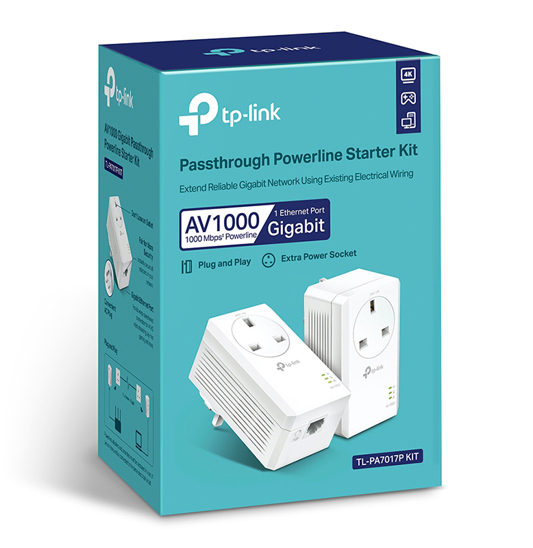 TP-Link TL-PA7017P KIT AV1000 Gigabit Powerline Starter Kit
